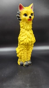 Banco vintage de tiza premio carnaval tizal amarillo cuello largo gato - Imagen 1 de 11