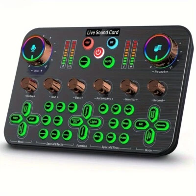 Professional Live Audio Mixer with DJ Mixer Live Sound Effects & Voice Changer - Image 1 of 4