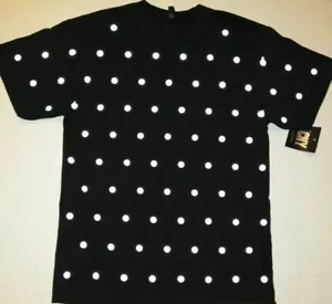 New ICNY Reflective 3M POLKA Dot skate runners cycle Black RAVE T-shirt Mens XL - Picture 1 of 3