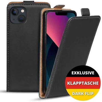 IPHONE Bolso Plegable Funda Negra Piel Artificial Protección Cartera Oferta - Imagen 1 de 4