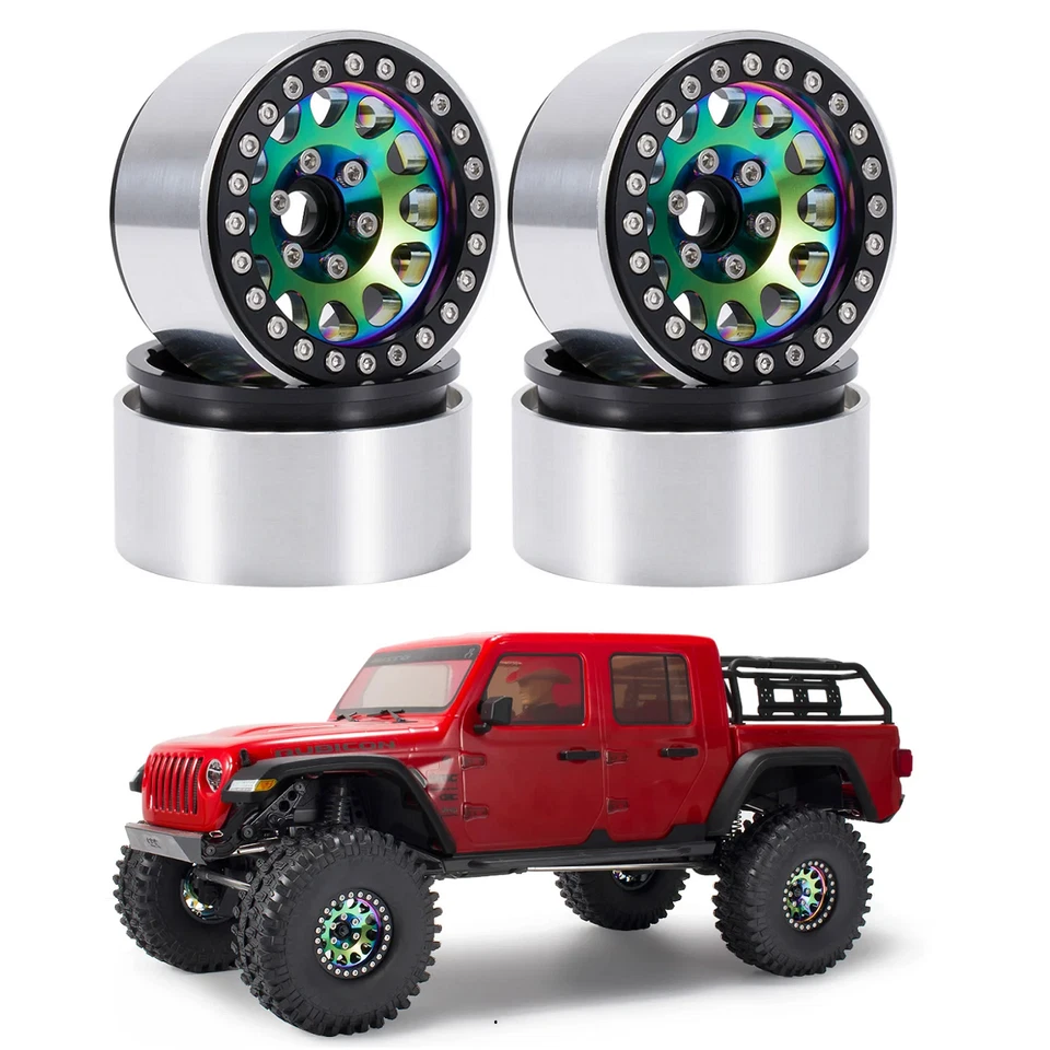 Colorful 1.9" Offset-5mm Beadlock Wheel Rim for 1/10 Axial SCX10 TRX4 Gen8 Capra - Image 1 of 4