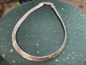 MILOR Italy 925 sterling silver bracelet Herringbone                 Vintage J52 - Picture 1 of 9