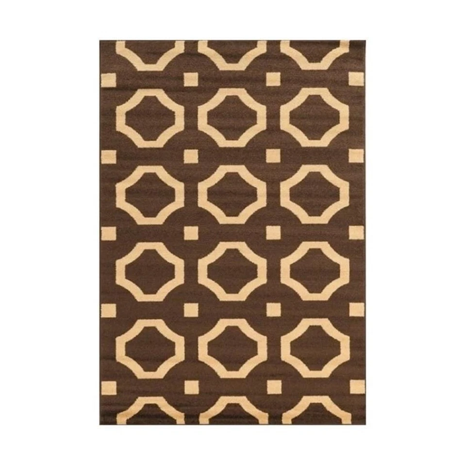 Alfombra Hawthorne Collection 8' x 10' 2" en marrón y beige Foto 1 de 1