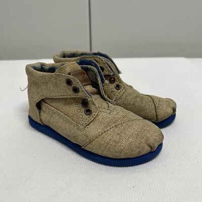 Ботинки для малышей мешковина синие подошвы, размер 9T - Изображение 1 из 4