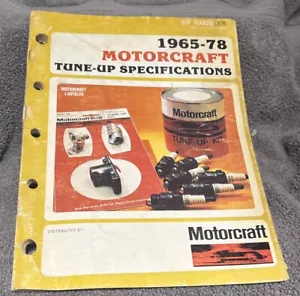 Motorcraft 1965-78 Tune-Up Specifications SP 1000B for Vintage Parts - Picture 1 of 2