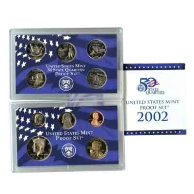 2002-S U.S. Clad Proof Set: Complete 10-Coin Set, with Box and COA - Image 1 of 2
