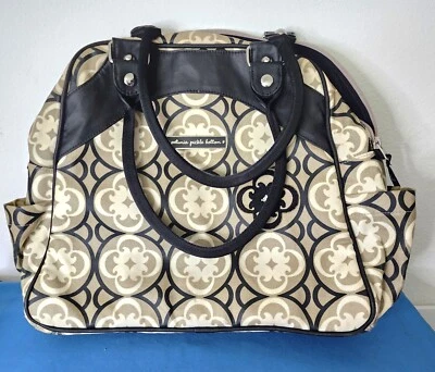 Petunia Pickle Bottom Sashay Satchel, Backpack, Purse - Grey & White - Image 1 of 3