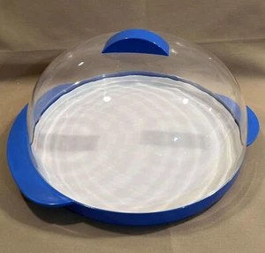 Mepal Rosti NIEDERLANDE bedeckt Kuppel blau Kuchenteller modern Retro Melamin - Bild 1 von 3
