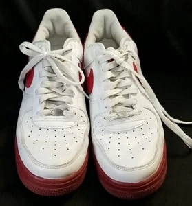 Nike air force 1 af-1 '82 White Varsity Red Men's sneaker Size 9.5 (VINTAGE) - Picture 1 of 22