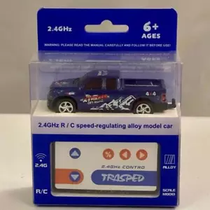 New Remote Control Blue/Black Race Truck 1:64- Factory Sealed - Picture 1 of 2