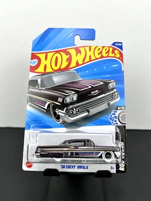 Chevy Impala 58 Hot Wheels 2025 Mainline E Case Rod Squad черный No111 - Изображение 1 из 4