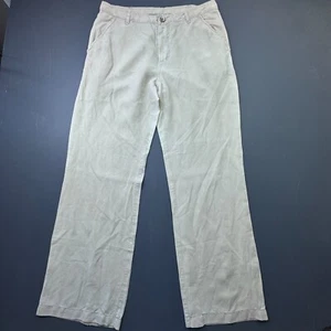Elie Tahari Pants Womens 10 Linen Blend Wide Leg Casual Beach Lifestyle - Picture 1 of 10