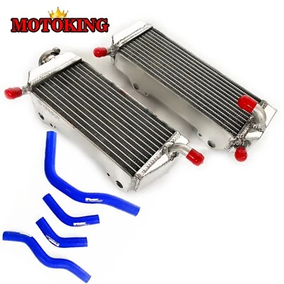 Aluminum Radiator +Blue Hose For Honda CRF450X CRF 450 X 2005-2016 2007 2014 06 - Image 1 of 4