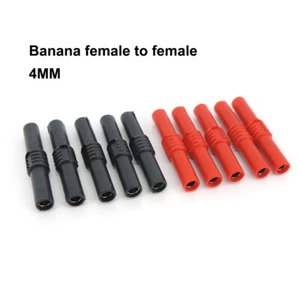 4cm red black 1/ 2pair 4mm banana female to female connector socket Banana plug - Picture 1 of 8