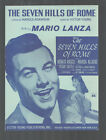 SIEDEM WZGÓRZ RZYMSKICH Adamson/Młody 1957 MARION LANZA Film Vintage Sheet Music