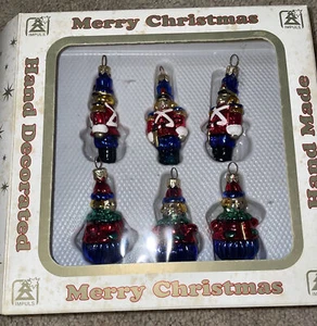 Impuls Hand Decorated Christmas Mini Ornament Made in Poland Soldier Glass - Picture 1 of 7