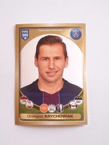 No. 169 Grzegorz Krychowiak Paris Saint-Germain - FIFA 365 Panini 2017