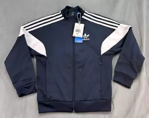 Adidas Trainingsjacke dunkelblau weiß Streifen Jugend XS Jungen Mädchen NEU MÄNGEL - Bild 1 von 11