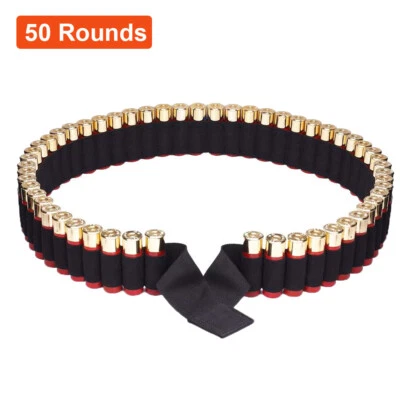50 Rounds Tactical Shotgun Shell Holder Shotshell Shoulder Ammo Bandolier Sling - Image 1 of 4