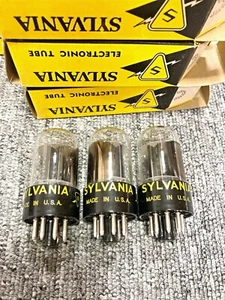 Sylvania 6SN7 5692 VT-231 Black Plate Clear Top Side Getter Super Rare - Bild 1 von 7