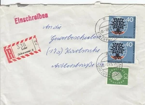 BRD - Mi 303+327(2) - MiF - Einschreiben R538 - Stempel 31.5.60 Lahr - Bild 1 von 2