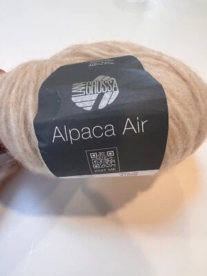 Lana Grossa, NEW, Alpaca Air, 1ball, beige (#2), alpaca/merino/polyamid , 153yds - Image 1 of 4