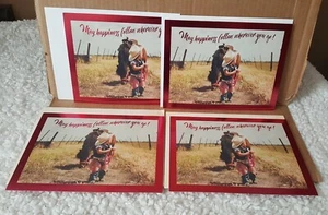 Leanin’ Tree Birthday Cards (4) “May happiness follow…” Young Girl and Horse - Picture 1 of 5