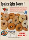 1950 Bakery Donuts Apple Spice Vintage Print Ad 50S Bakers Panel National Award