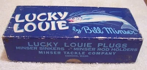 021725 VINTAGE LUCKY LOUIE SALMON LURE  BOX ONLY NO LURE BOX IS 5.25" - Picture 1 of 4