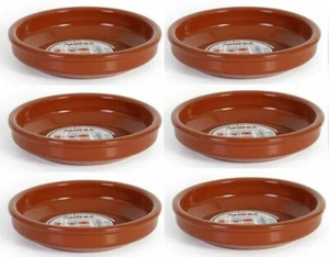 Set of 6 - Spanish Tapas pots terracotta Dishes size 18cm / cazuelas - Picture 1 of 1