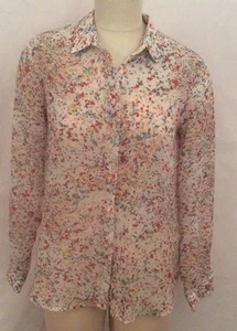NWT Zara Paint Splatter Print Woman's Blouse Size Large - Picture 1 of 6