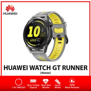 Huawei Watch GT Runner 46mm 1.43" AMOLED 5 ATM Android iOS Smartwatch - Grey - Picture 1 of 5