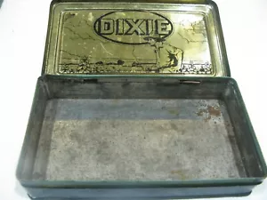 Vintage DIXIE cigarette box old metal style USA made collector 5.5 X 3.0 in. - Bild 1 von 10