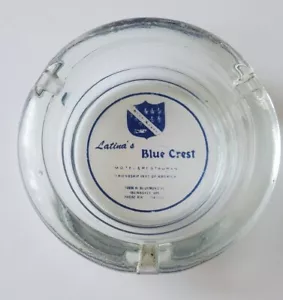 Cenere Latina's Blue Crest Motel vintage vetro trasparente Milwaukee WI - Foto 1 di 12