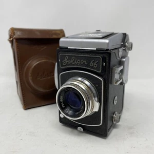 Vintage Japan Fujita Soligor 66 Medium Format Camera with Case, 80/3.5 Lens Read - Picture 1 of 17