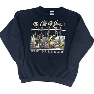 Vintage 80’s Tultex Crewneck New Orleans The City Of Jazz Music Blues Mardi Gras - Bild 1 von 6