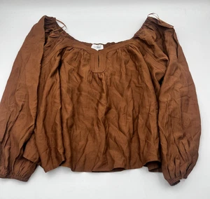 Herzausschnitt Bluse von Able in Mokka Damengröße 2X (18W-20W) - Bild 1 von 3