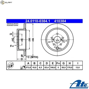 2x BRAKE DISC 24.0110-0384.1 FOR SUBARU CROSSTREK/XV FORESTER/SUV IMPREZA/G4 - Picture 1 of 10