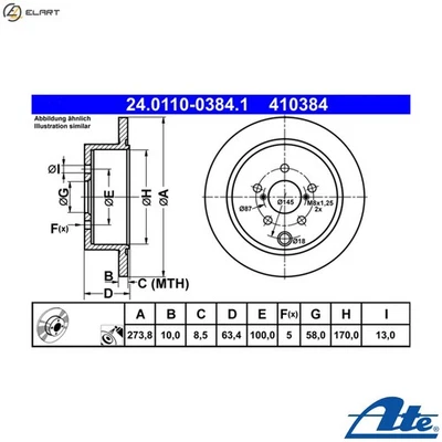 2x BRAKE DISC 24.0110-0384.1 FOR SUBARU CROSSTREK/XV FORESTER/SUV IMPREZA/G4 - Image 1 of 4
