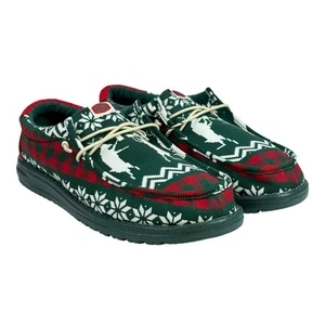 Zapatos sin cordones informales de lona Hey Dude para hombre Wally Holiday Cheers - Imagen 1 de 8