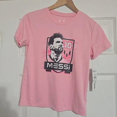 Lionel Messi детский футбол футболка размер M (8) Inter Miami CF новый с Ярлыками розовый  - Изображение 1 из 4