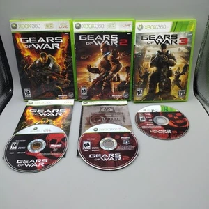 3 Game Lot Gear of War 1, 2 + 3 Microsoft Xbox 360 GoW i ii iii - Picture 1 of 10