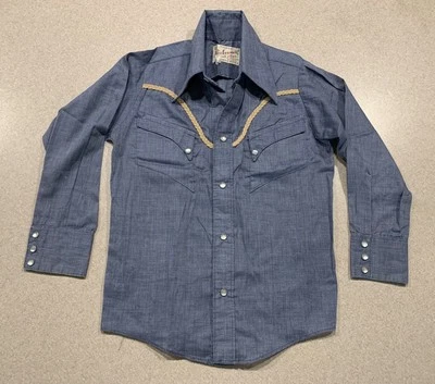 Vintage Tru-West Rockmount Ranch Wear Western Pearl Snap Shirt Youth Small  - Image 1 of 4
