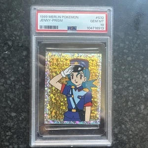  Jenny Prism - #S32 Pokémon Merlin Sticker 1999 - PSA 10 - Gem Mint  - Picture 1 of 2