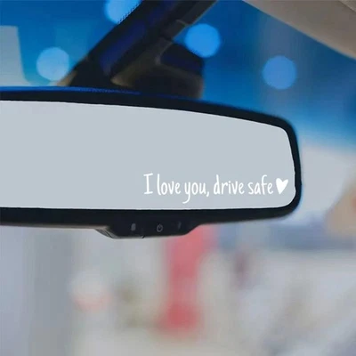 2pcs I Love You Drive Safe Heart Mirror Decal Sticker Vinyl Truck Window Car New Foto 1 de 4