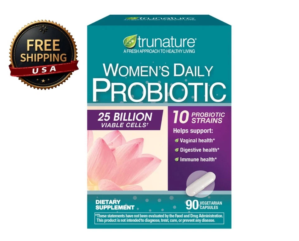Probiótico Diário Feminino Trunature, 90 Cápsulas Vegetarianas FRETE GRÁTIS - Imagem 1 de 2