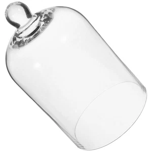  Cubierta de cúpula de exhibición de 2 piezas vitrina de vidrio transparente tarro campana Cloche - Imagen 1 de 12