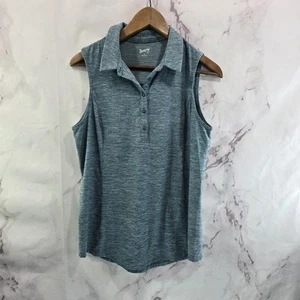 Duluth Tank Top Womens Small Blue Armachillo Polo Active Heathered Shirt - Picture 1 of 11