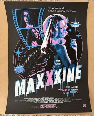 Studiohouse Designs MAXXXINE Screen Print Limited /50 Poster Pearl X A24 Mondo - Image 1 of 4