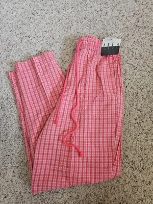 Nuevo con etiquetas Pantalones de pijama rosa a cuadros Dayton Hudson Area 2703 vintage años 90 para mujer  Foto 1 de 4